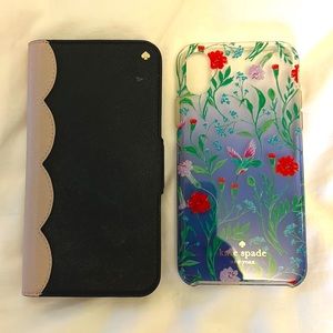 Two Kate spade iPhone X cases
